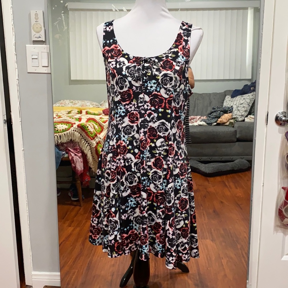 Summer floral and skull dress